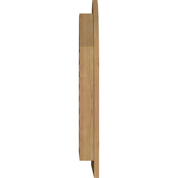 Ekena Millwork GVWRT32X3401SFUWR 32x22W x 34x22H Round Top Gable Vent (37x22W x 39x22H Frame Size): Unfinished - Functional, Smoo