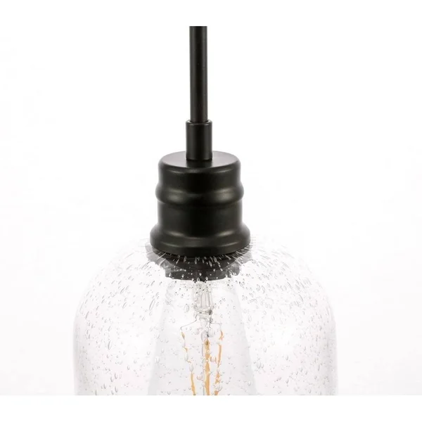 Ivy Terrace Candie 6-Inch 1-Light Clear Glass Pendant, Size: Chrome