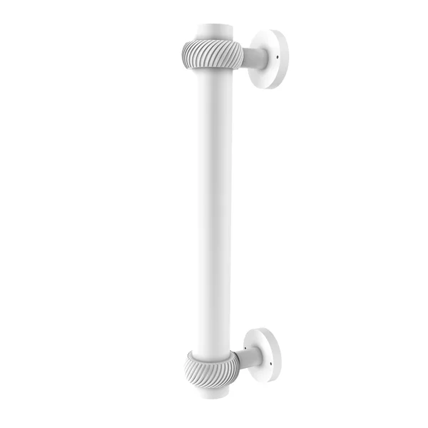Allied Brass 8 inch Door Pull Twisted Accents Matte White 402T-WHM