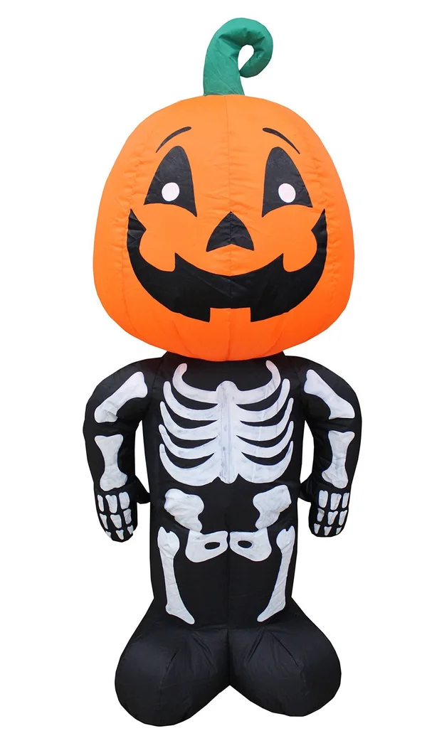BZB Goods 4 Foot Tall Halloween Inflatable Pumpkin Head Man Blow Up LED