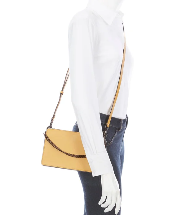 Coach 78801 Refined Calf Leather Signature Chain Crossbody Bag - Everglade