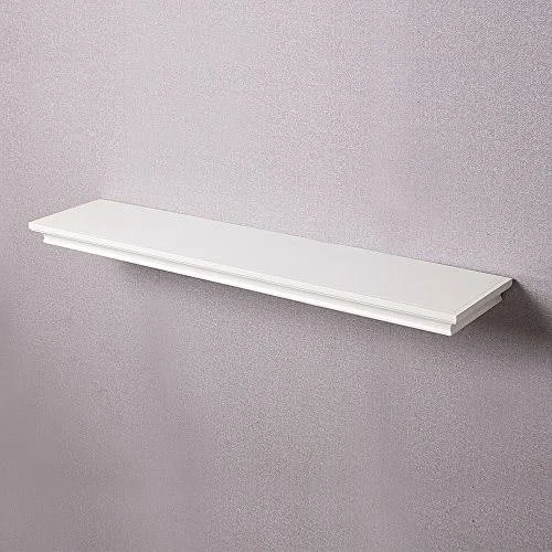 AHDECOR White Deep Floating Shelves Display Ledge Shelf with Invisible Blanket 36x22