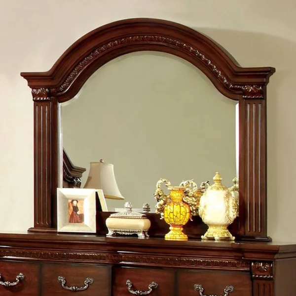 Grandom Traditional Style Mirror - Cherry