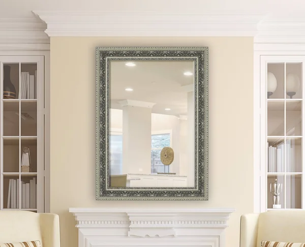 Hitchcock Butterfield Venetian Washed Silver Mirror