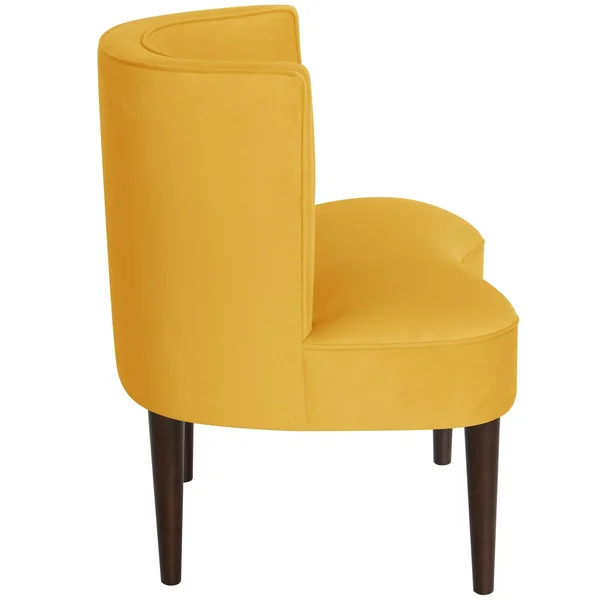Clary Curved Back Accent Chair Yellow Velvet - Opalhouse