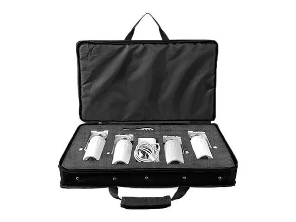 Chauvet DJ EZ Pin 4 Pack LED Spot Stage Lighting + Hurricane Pro Fog Machine - White