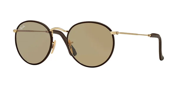 Ray-Ban Round Craft RB3475Q Sunglasses - Matte arista/brown Leather (112/53)