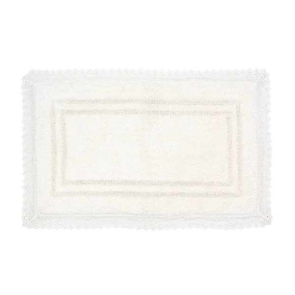 Home Weavers Opulent Bathmat Collection - Absorbent Cotton Soft Reversible Bath Rug, Machine Washable - 24x22x40x22 - Ivory