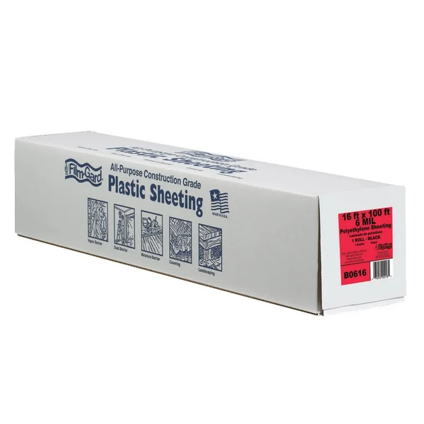 16 x 100-ft. 6-mil Black Polyethylene Film