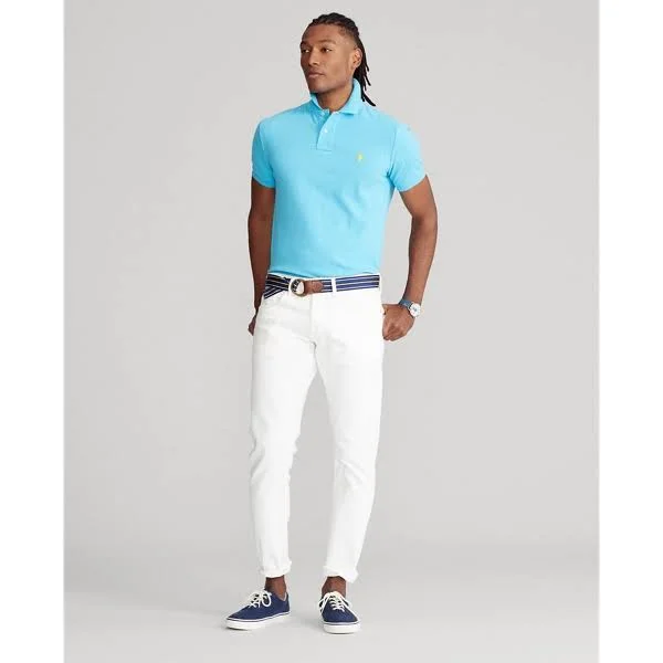 Big & Tall Polo Ralph Lauren Mesh Polo Shirt - Lindsay Blue - Size 3X - Men's