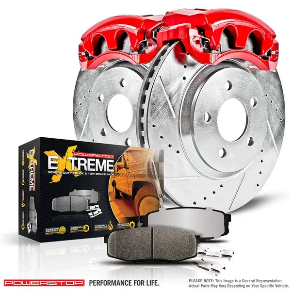 Power Stop KC5490-36 Rear Z36 Truck and Tow Brake Kit with Calipers
