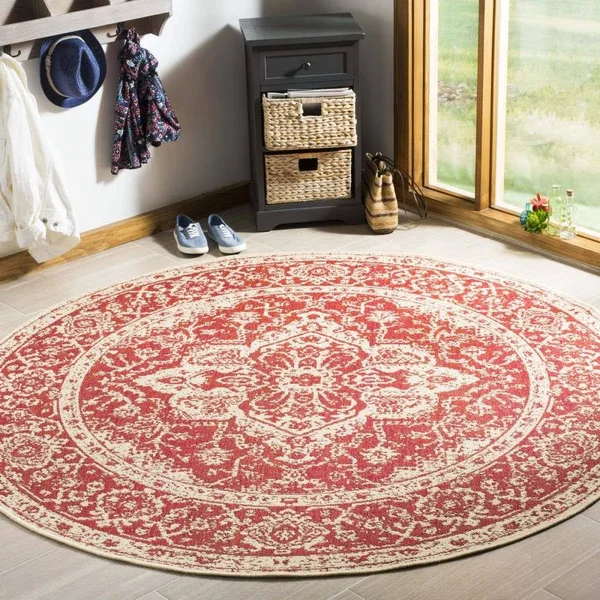 Safavieh LND137Q-3 3 x 5 ft. Linden 100 Rectangle Rug Red & Creme