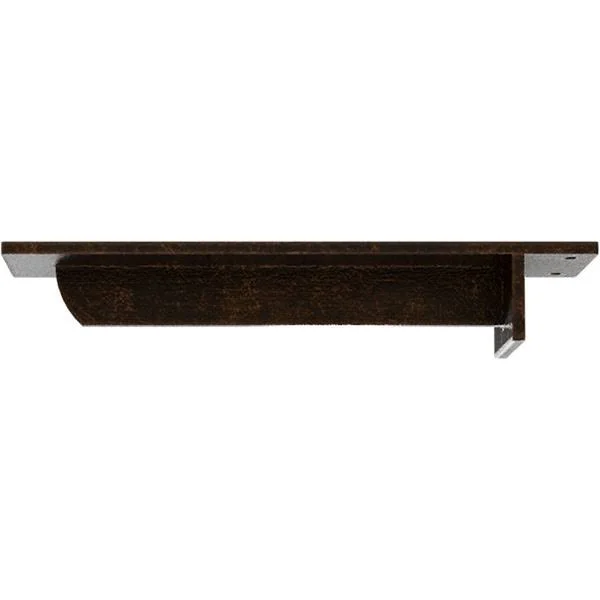 Ekena Millwork BKTM03X12X02HEABZ 3x22W x 12x22D x 2x22H Heaton Hidden Support Steel Bracket w/ 8x22 Support Depth, Antiqued Bron