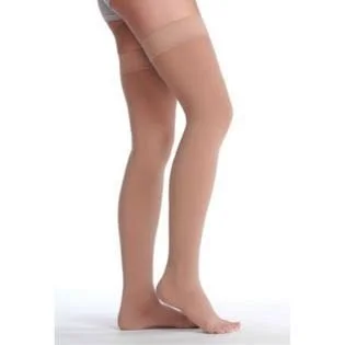 Juzo 2001 Soft Thigh High Stocking w/ Silicone Border-Size V-Chocolate