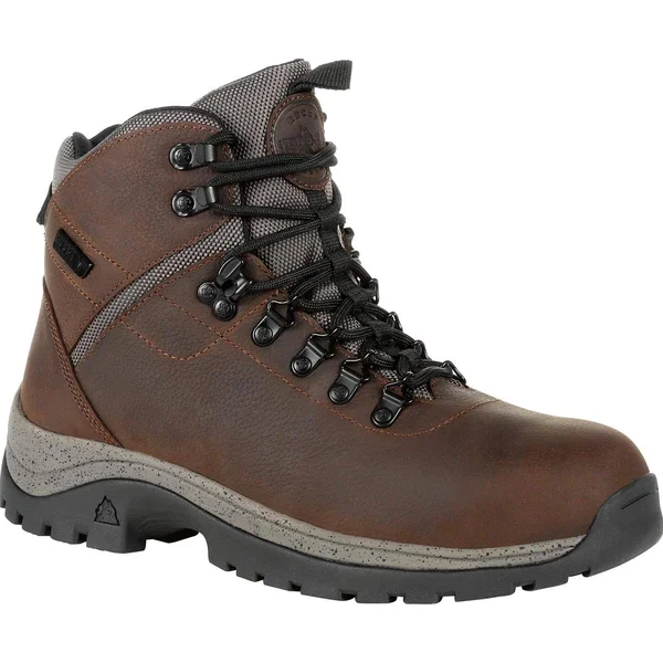 Men's Brown Rocky Versatrek Steel Toe Waterproof Work Boot Size 8.5(Wide)