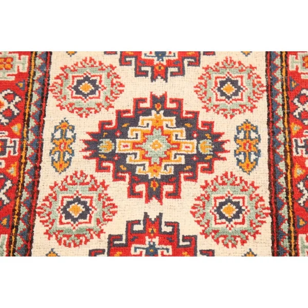 Geometric Kazak Oriental Area Rug 2x3