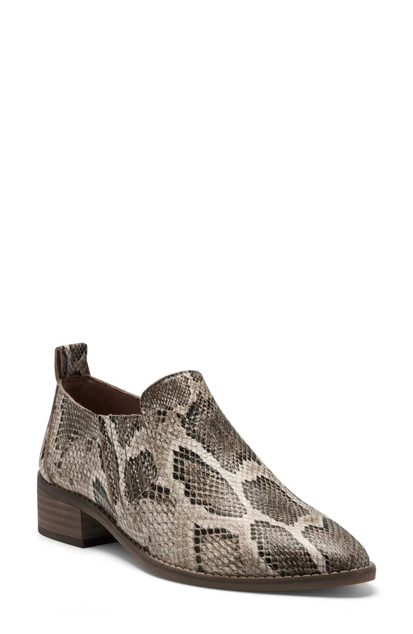 Lucky Brand Lenci Bootie 3345894 - 9, Natural Print Leather