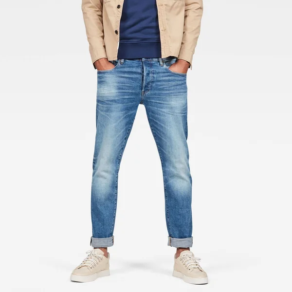 G-Star Men’s Denim 3301 Straight Authentic Faded Blue Jeans 31, 34