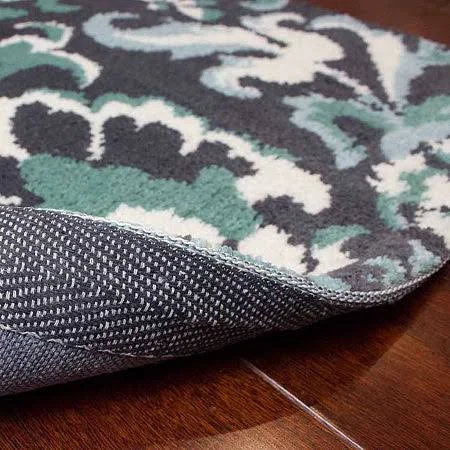Laura Ashley Penelope Plush Knit Microfiber 4& x 6& Accent Rug - Duck Egg Blue