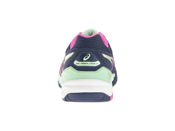 Asics Women`s GEL-Resolution 7 Tennis Shoes Blue and Pink Glow, Size: 6