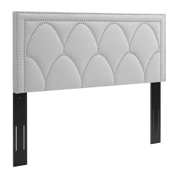 Greta Performance Velvet Full/Queen Headboard Light Gray Modway