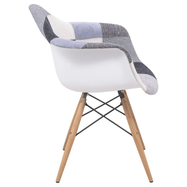 LeisureMod W24GRT2 Willow Fabric Eiffel Accent Chair, Set of 2