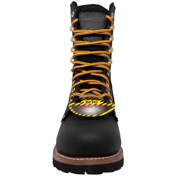 AdTec Men's 9x22 Steel Toe Logger Black