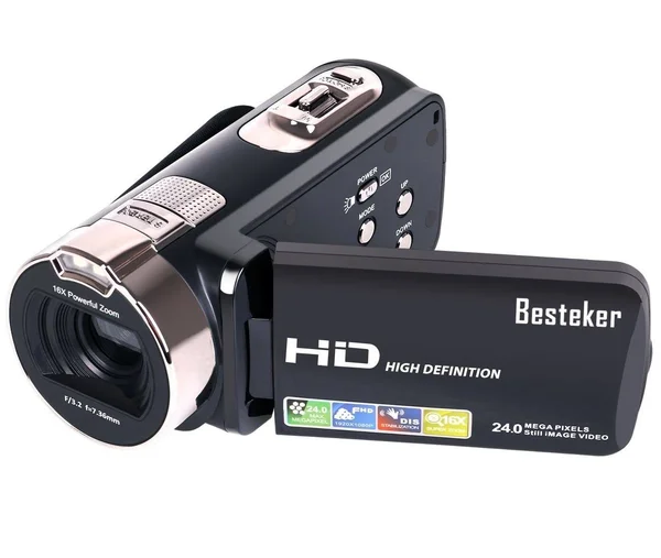 Camera Camcorders, Besteker Portable 1080p 24MP 16x Digital Zoom Video Camcorder with 2.7x22 LCD and 270 Degree Rotation Screen