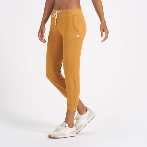 Women's Performance Jogger by Vuori, Xxs, Yellow/Gold, Flax Heather, Cozy, Relaxed Fit, Softest Premium Stretch Fabric, V