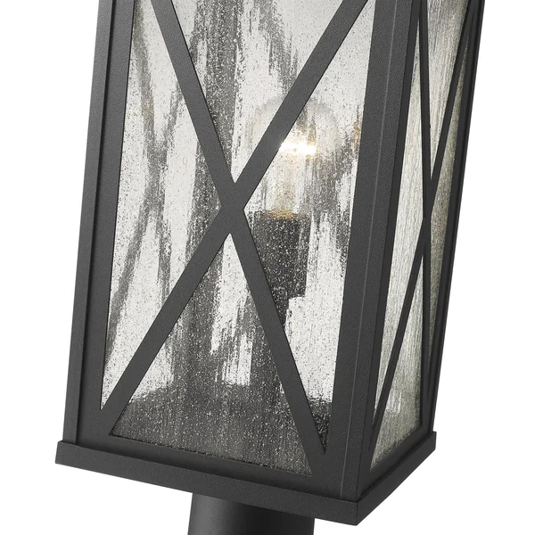 Z Lite 1 Light Outdoor Pier Mounted Fixture 583PHBR 533PM BK (Black)