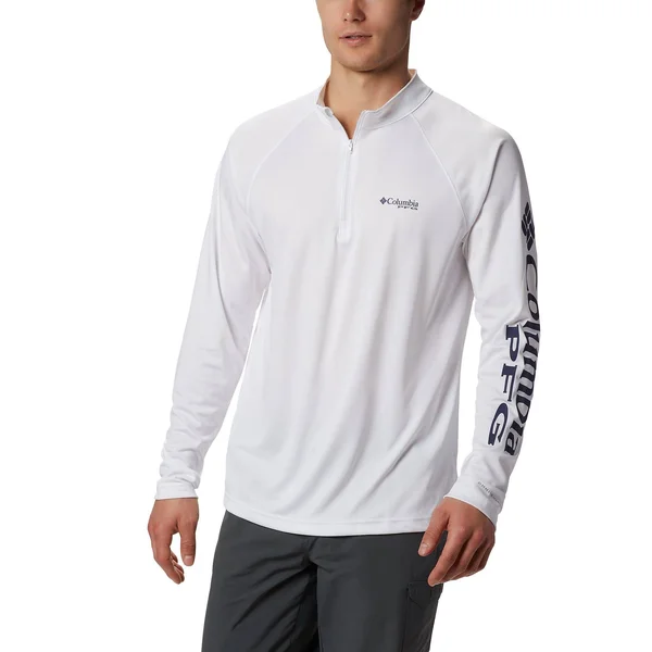 Columbia Men's Terminal Tackle 1/4 Zip Top - LT - White, Nightshade