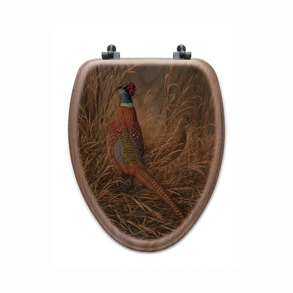 WGI Gallery Late Season Solitude Oak Elongated Toilet Seat