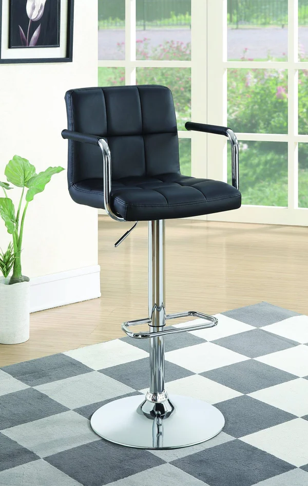 Coaster Adjustable Height Bar Stool - Black