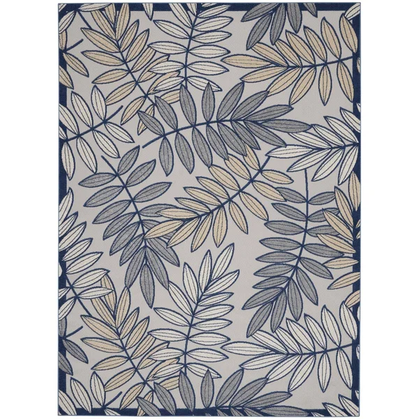 Nourison Aloha ALH18 Area Rug, Navy, 6& x 9&