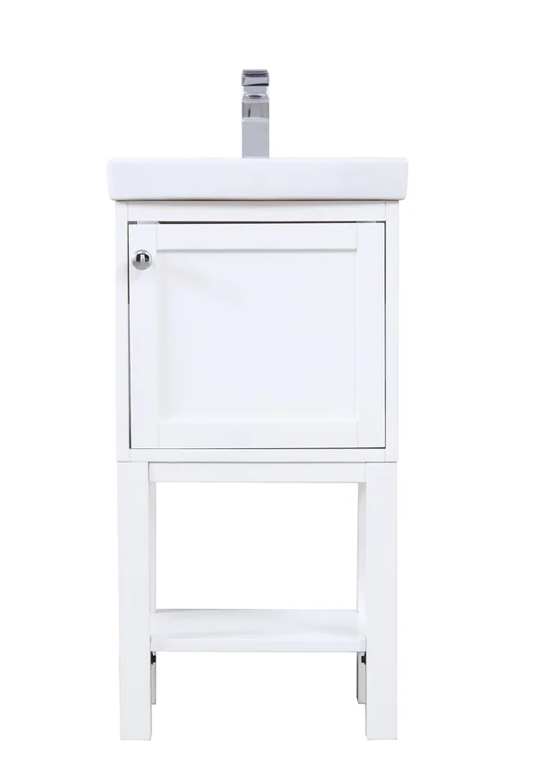 Elegant Decor VF2518WH 18 in. Mason Single Bathroom Vanity Set - White