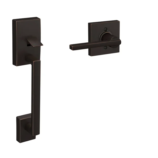 Schlage FE285-CEN-LAT-COL Century Lower Half Handleset for Electronic - Aged Bronze