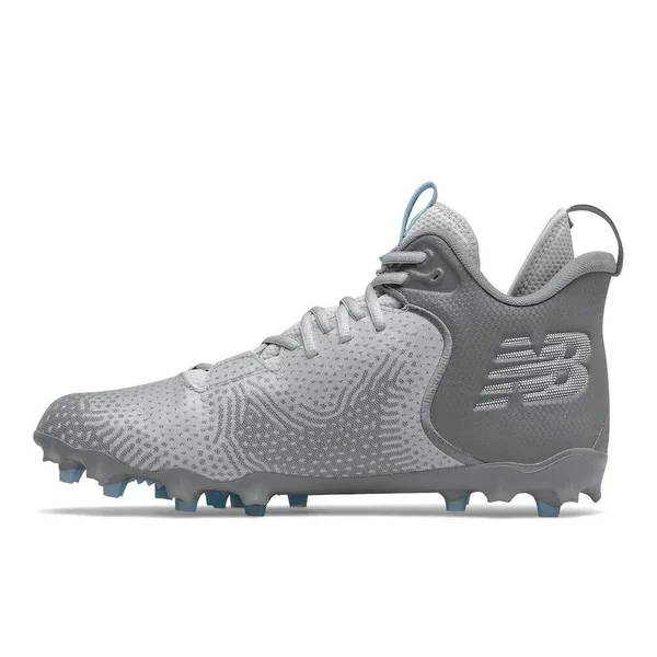 New Balance Men's FreezeLX V3 Lacrosse Shoes - Grey/White (Size 4.5)