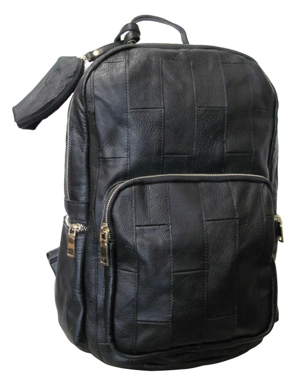 Amerileather Xanadu Black Leather Backpack