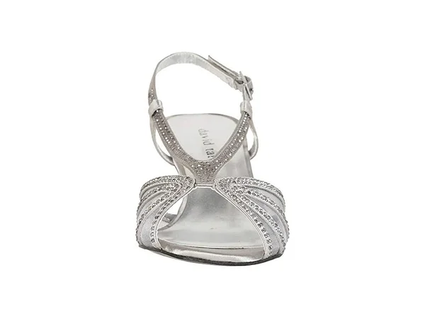 David Tate Refined Sandals Silver Satin 5 M