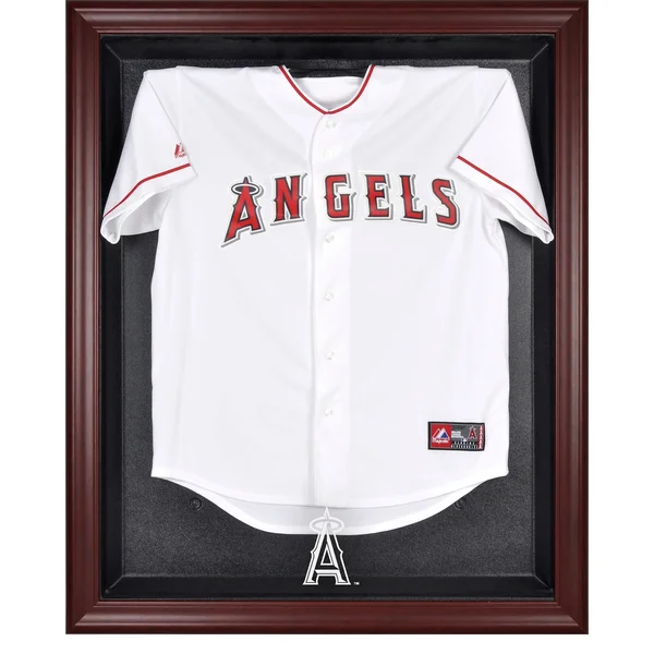 Fanatics Authentic Los Angeles Angels Mahogany Framed Logo Jersey Display Case