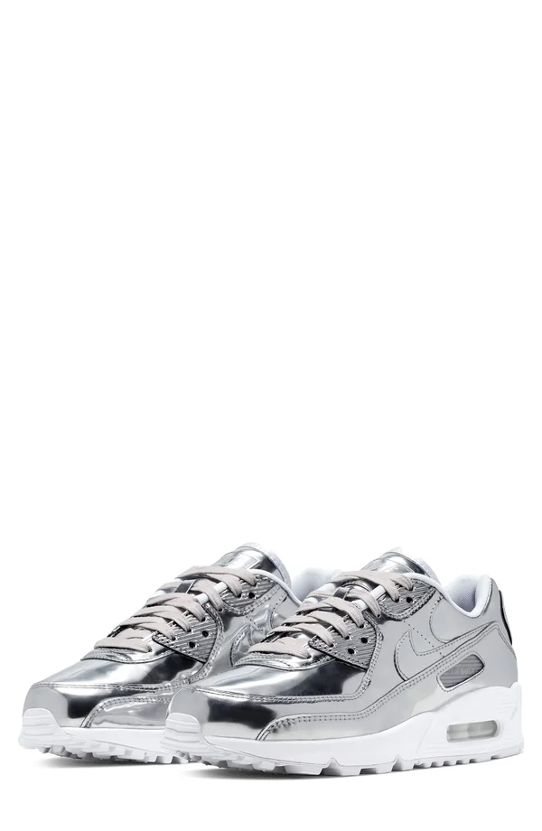 Nike Wmns Air Max 90 Metallic Silver - Size 12.5 Women