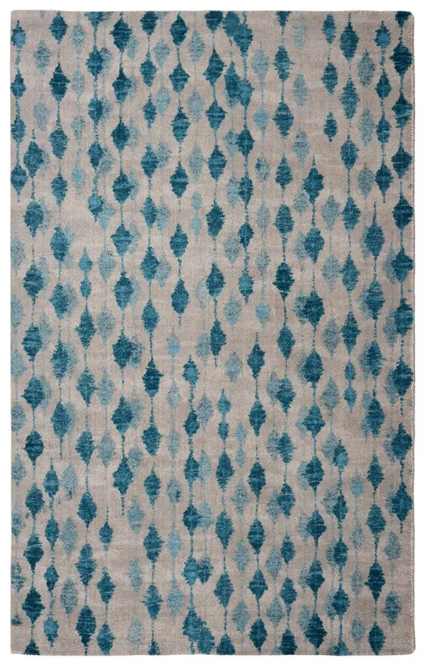 Rugsmith Pendant Blue Contemporary Modern Area Rug, 5&6 inch x 8&6 inch