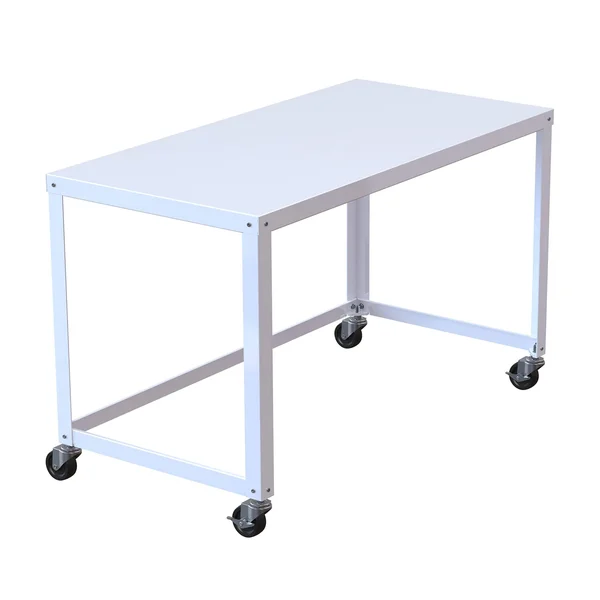 Office Dimensions 48x22 Wide Mobile Metal Desk Workstation - Home Office Collection - White