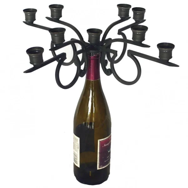 Wine Bottle Candelabra - Contemporary (Tapered - 4-Arm)