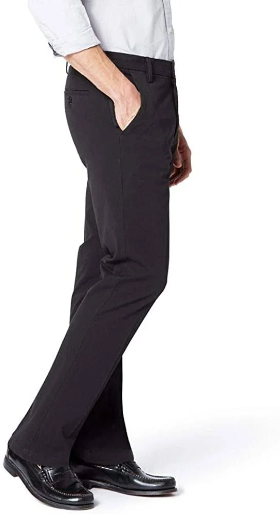 Dockers Men S Slim Fit Workday Khaki Smart 360 Flex Pants D1, Black