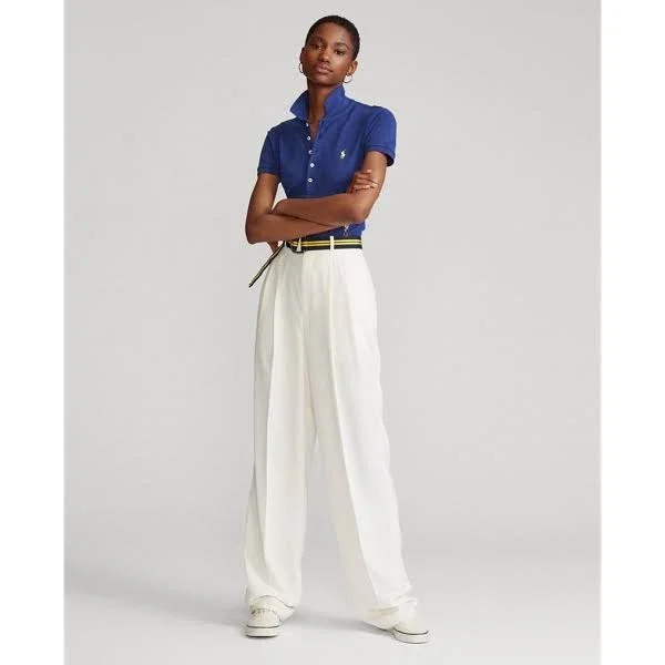 Ralph Lauren Women's Slim Fit Stretch Polo Shirt - Size S in Fall Royal/C1229