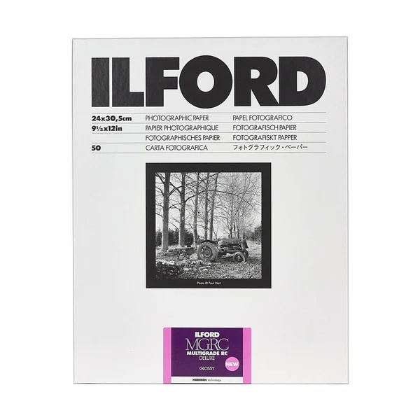 Ilford Multigrade V RC Deluxe Glossy Surface Black & White Photo Paper - 190gsm, 9.5x12 inch, 50 Sheets
