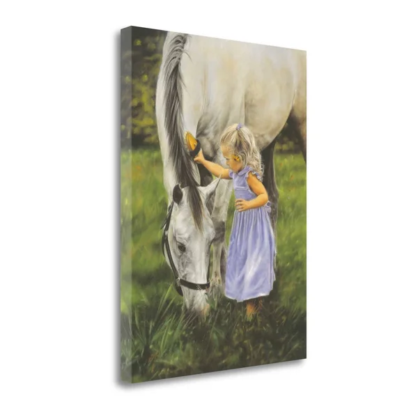 Tangletown Fine Art Grace and The Gray by Lesley Harrison, Giclee Print on Wrap Canvas, 28x38x22