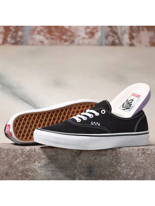 Vans Skate Authentic Shoes - Black/White - 9.5