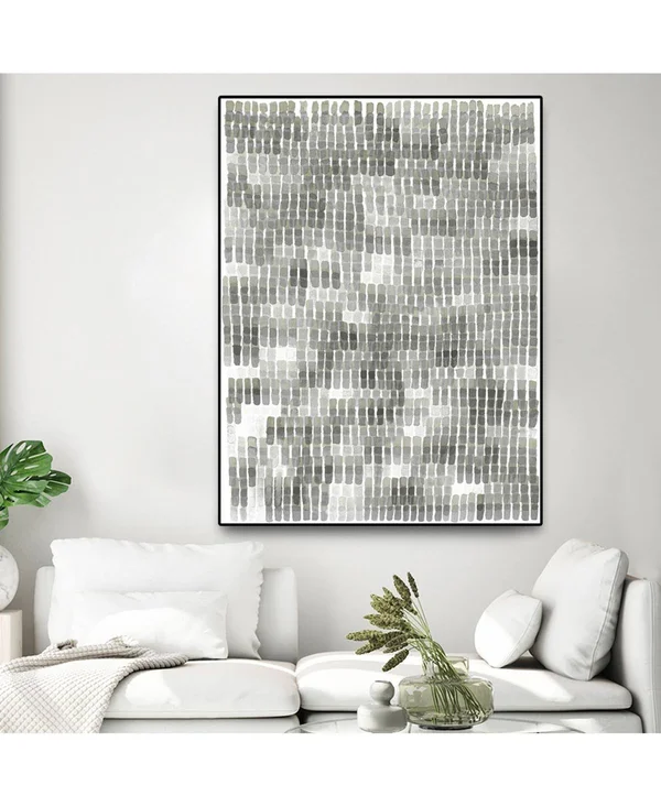 Giant Art Woven Reeds III Oversized Framed Canvas - 40x22 x 60x22 - Multi